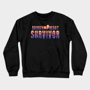 Broken Heart Survivor Peach Crewneck Sweatshirt